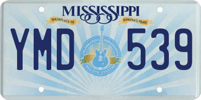 MS license plate YMD539