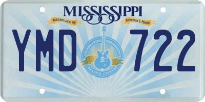 MS license plate YMD722