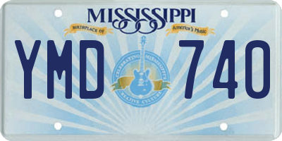 MS license plate YMD740