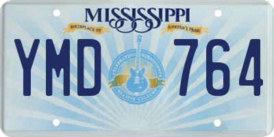 MS license plate YMD764