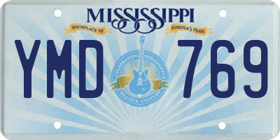 MS license plate YMD769