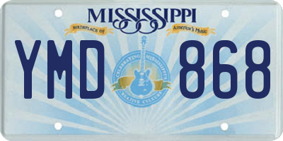 MS license plate YMD868