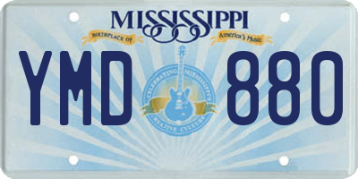 MS license plate YMD880