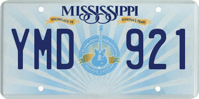 MS license plate YMD921