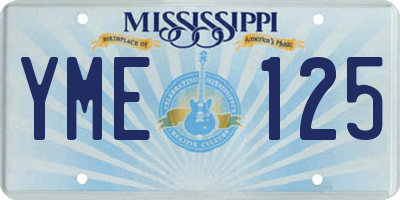 MS license plate YME125