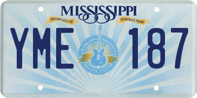 MS license plate YME187