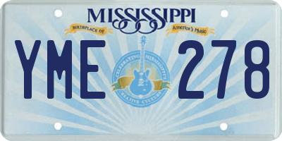 MS license plate YME278
