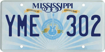 MS license plate YME302