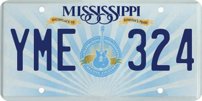 MS license plate YME324