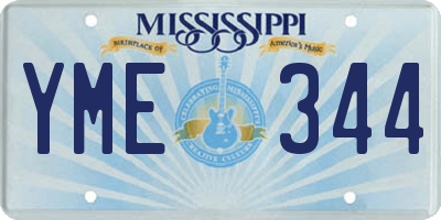 MS license plate YME344