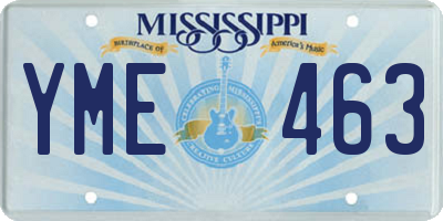 MS license plate YME463