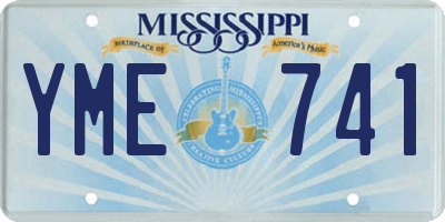 MS license plate YME741