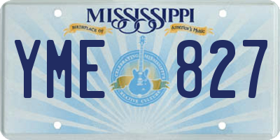 MS license plate YME827