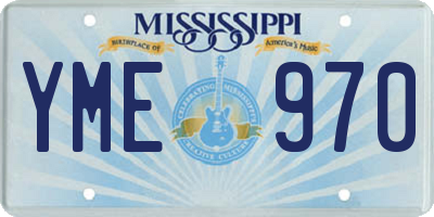 MS license plate YME970