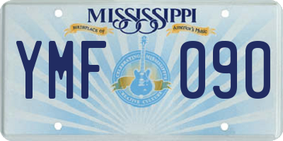 MS license plate YMF090