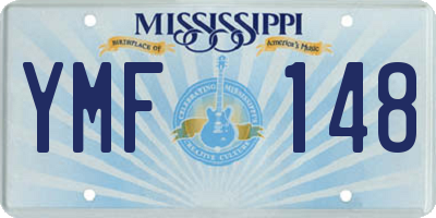 MS license plate YMF148