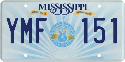 MS license plate YMF151