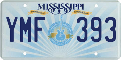 MS license plate YMF393