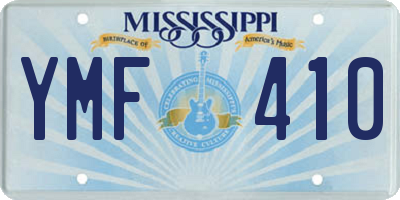 MS license plate YMF410