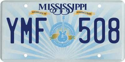 MS license plate YMF508