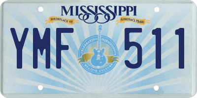MS license plate YMF511