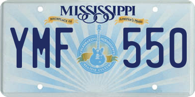 MS license plate YMF550