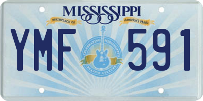 MS license plate YMF591
