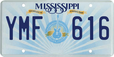 MS license plate YMF616