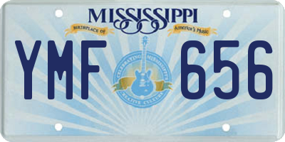 MS license plate YMF656