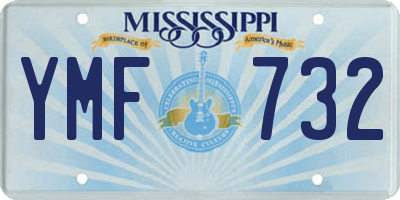 MS license plate YMF732