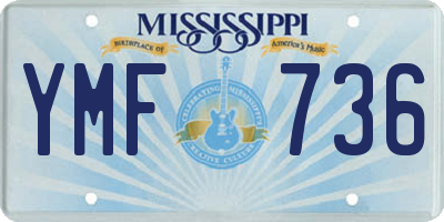 MS license plate YMF736