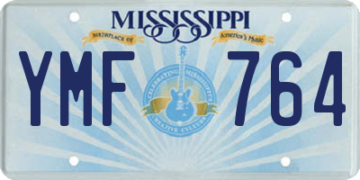 MS license plate YMF764