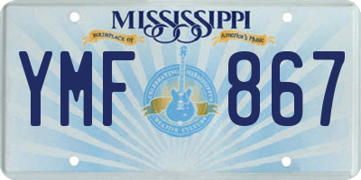 MS license plate YMF867