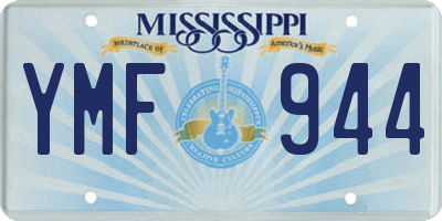 MS license plate YMF944
