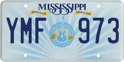 MS license plate YMF973