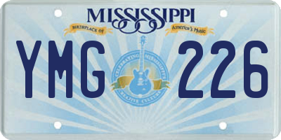 MS license plate YMG226