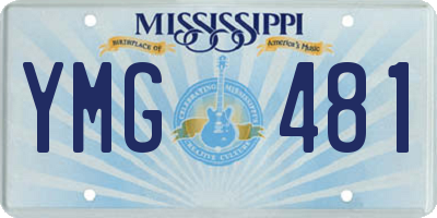 MS license plate YMG481