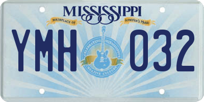 MS license plate YMH032