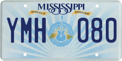 MS license plate YMH080