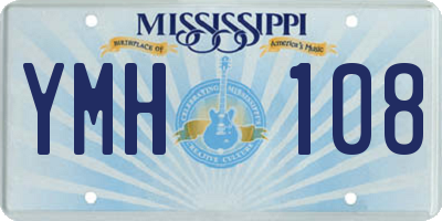 MS license plate YMH108