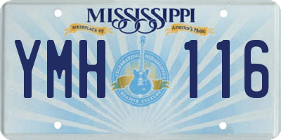 MS license plate YMH116