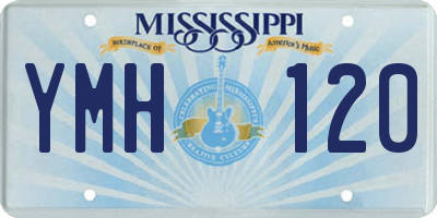 MS license plate YMH120