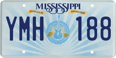 MS license plate YMH188