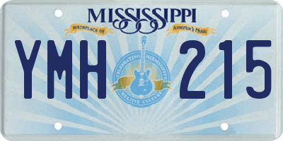 MS license plate YMH215