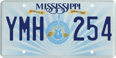 MS license plate YMH254