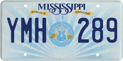 MS license plate YMH289