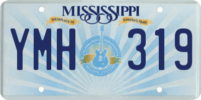 MS license plate YMH319