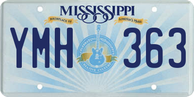 MS license plate YMH363