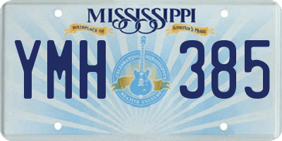 MS license plate YMH385