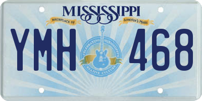 MS license plate YMH468
